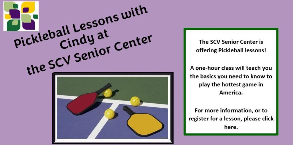 Pickleball Lessons at the SCV Senior Center