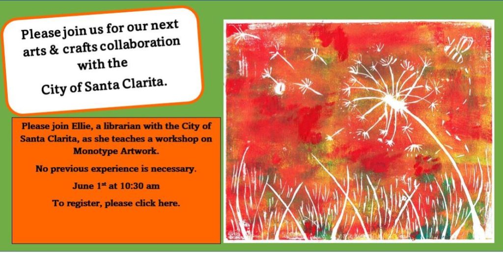 Monotype Artwork -A Collaboration with the City of Santa Clarita