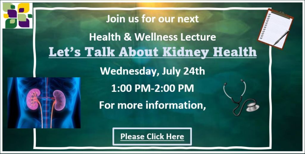 Health & Wellness- Let's Talk about Kidney Health